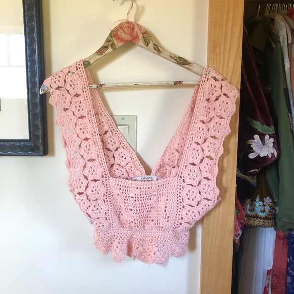 SOLD ✨⚡️BNWT Accidentally In Love Hand Crochet Top M 🪷 - Picture 6 of 11
